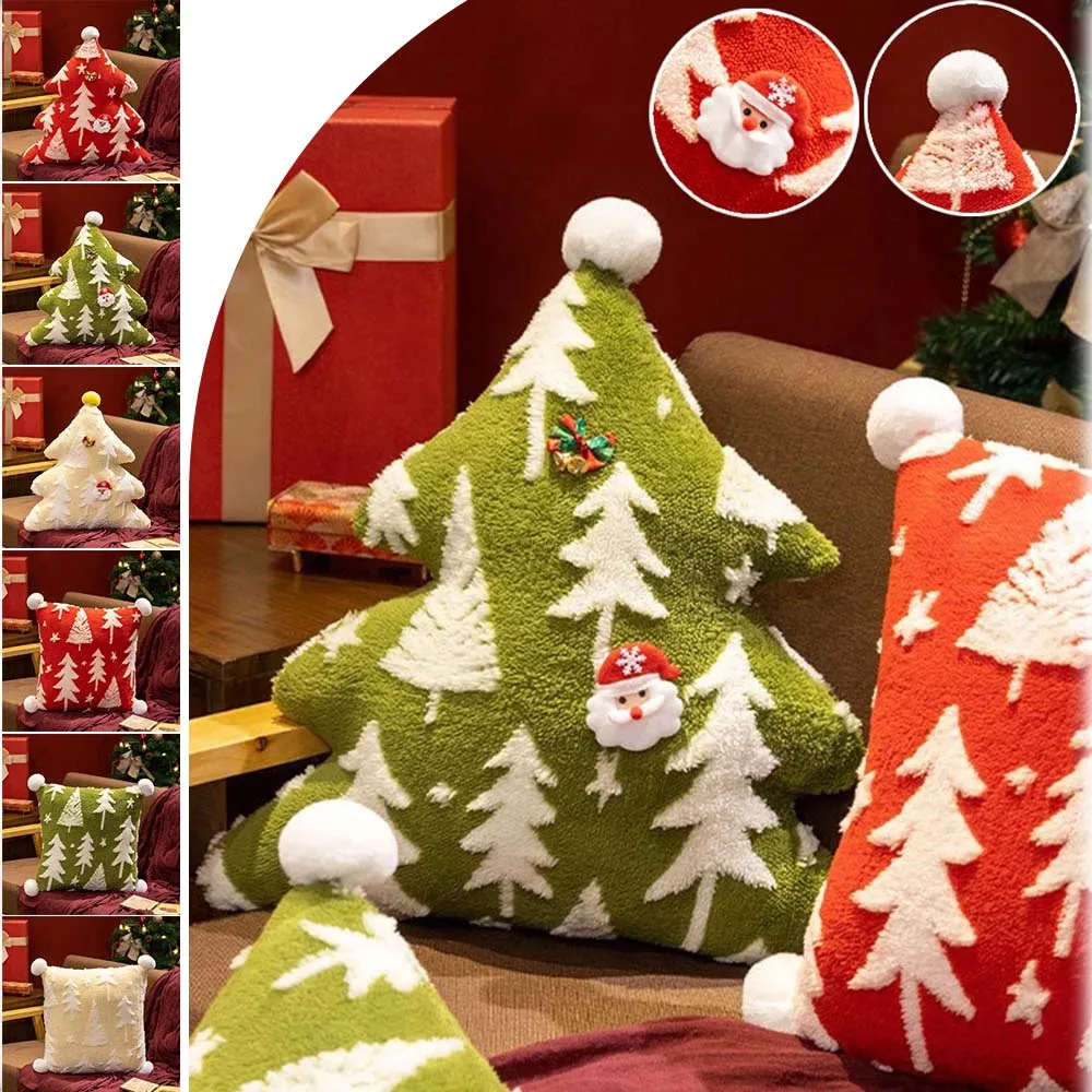 

Soft Winter Christmas Pillow Decorative Reindeer Sofa Cushion PP Cotton Filling Living Room Household Decor Cojines Sofá 크리스마스