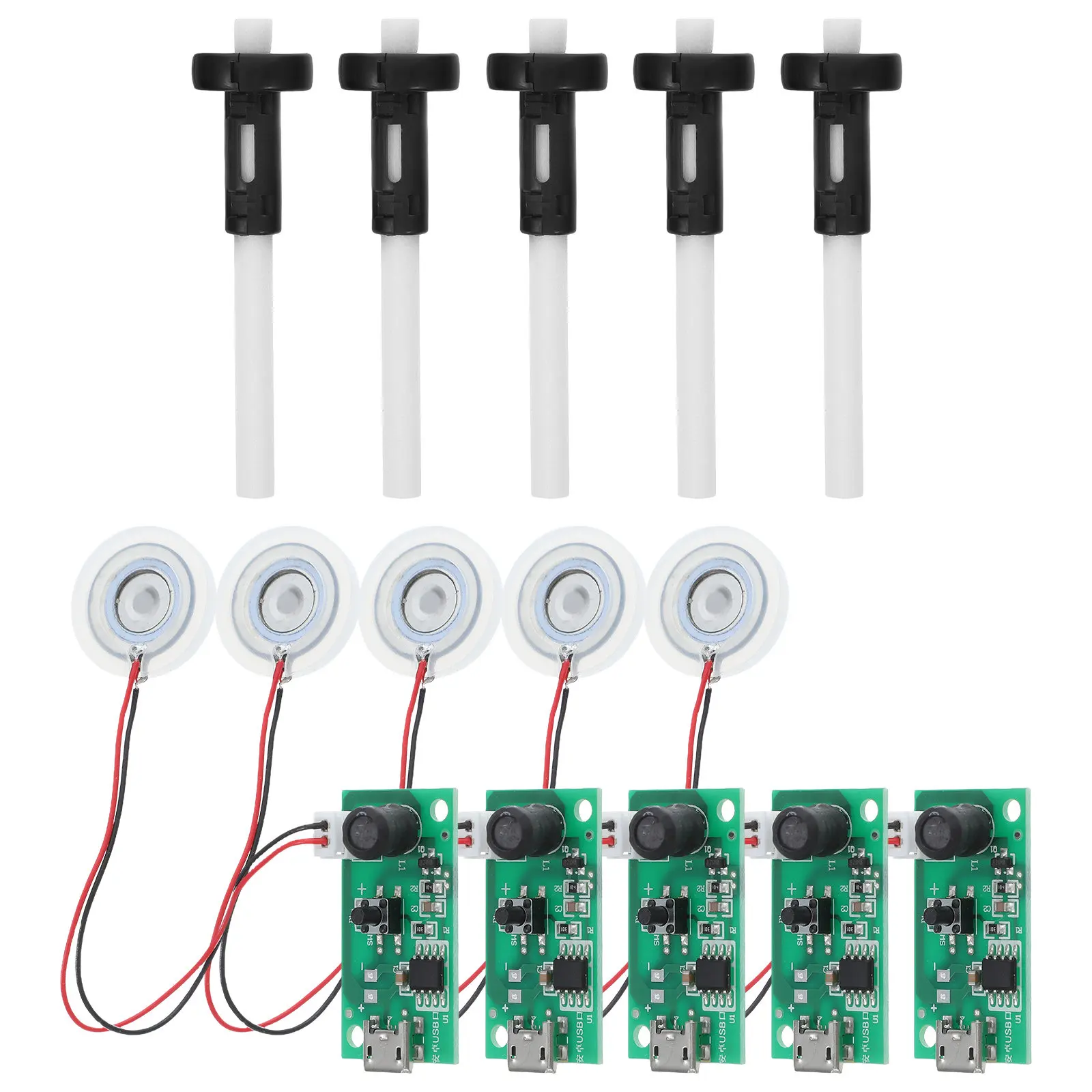 

5Sets USB Mini Atomizer Circuit Board Atomization Module DIY Kit Low Heat Mist Maker Home Air USB Atomizer Board