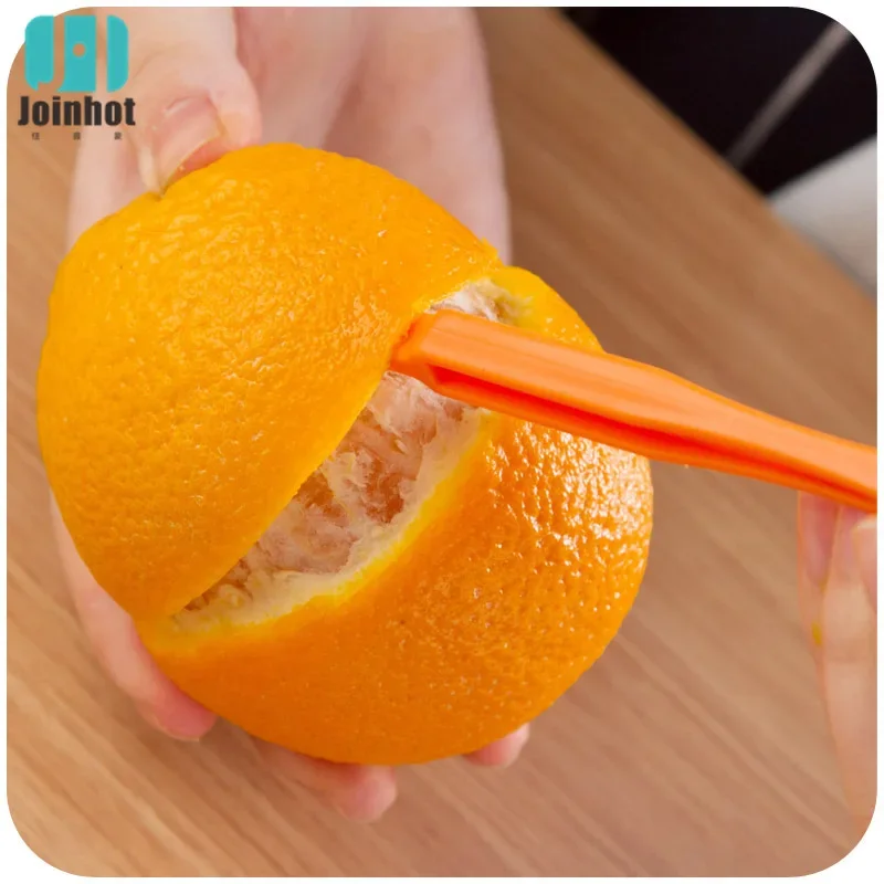 5pcs/dropshipping creative long section orange peeler orange juice compact and practical helper