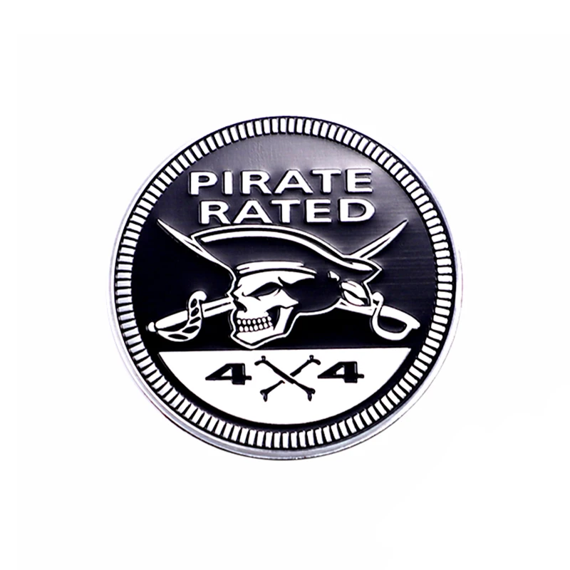 

3D 4x4 Pirate Emblem Badge Sticker Car-styling Car Tools Suitable For All Models Decoration Car Accessories Stickers