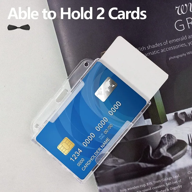 

1 комплект, прозрачный держатель для рабочей карты Pass ID, рабочий чехол с брелоком для бейджа, катушка, зажим для выставки, чехол для удостоверения личности, рукав