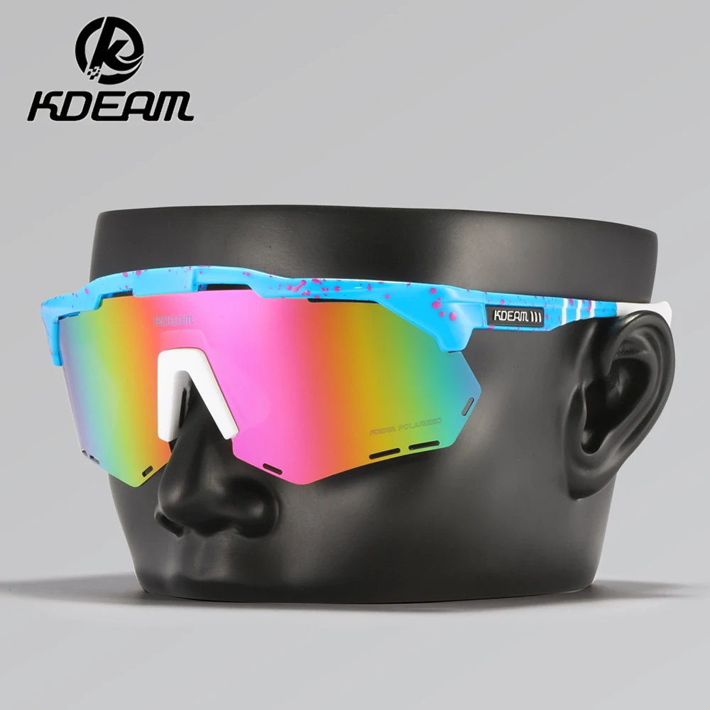 

KDEAM High Quality 1.2mm Polarized Sunglasses TR90 Silicone UV Resistant Goggles Windproof Glasses Light Outdoor Men's Sunglass