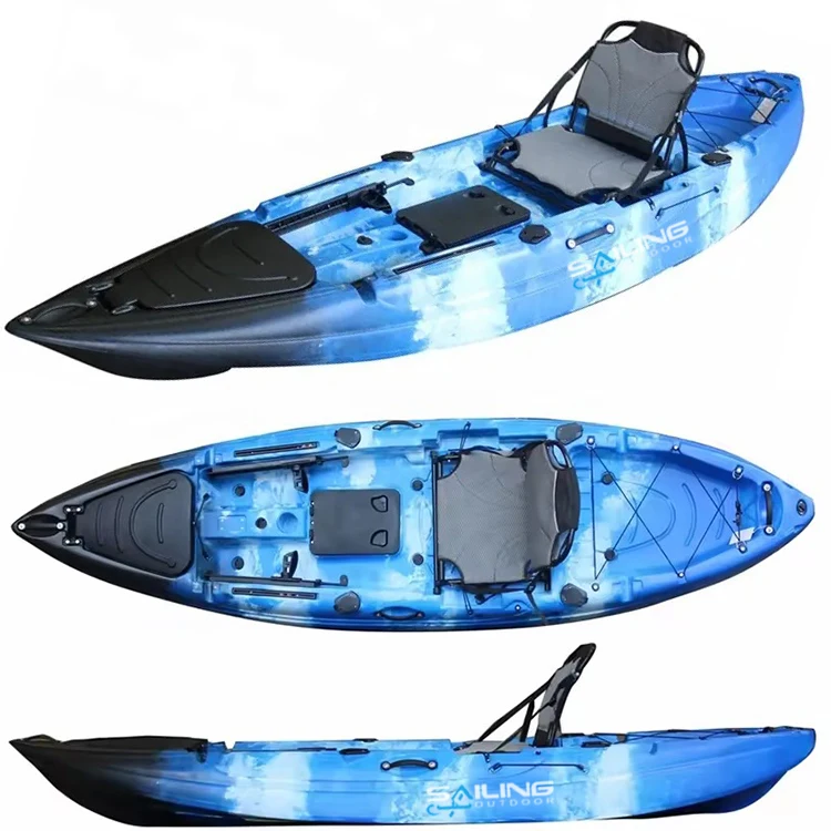 Sailing Outdoor Kayak Manufacturer Pedal Fishing Kayak Plastic Boat With Accessories For Sale