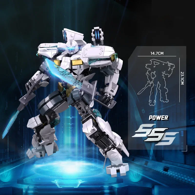 Sluban Mech series Ice Peak Protector embers Travel Athena Shape-shifting robot model display children's building blocks toys