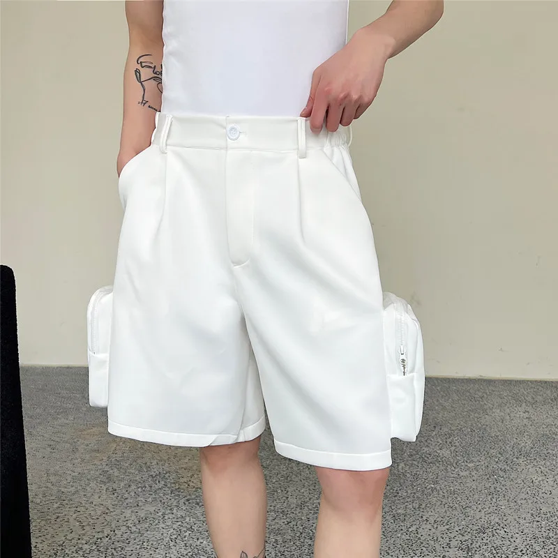 

American Sle Casual Men's orts High Street Loose Fit Five ket Workwear Pants Youthful Energy Straight Leg Polyester Fiber