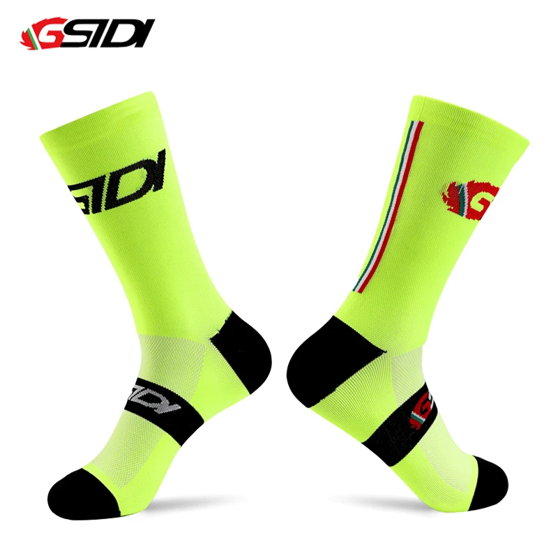 GSIDI 2 Pairs Cycling socks Men Outdoor Sports Socks Bike Professional Road Mtb Men Women Compression Racing running Bicycle