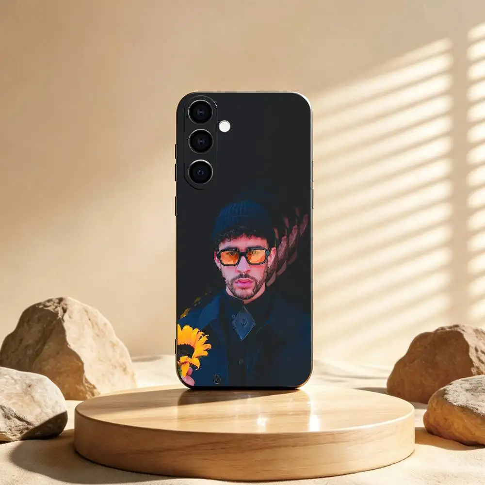 R-Rapper B-Bad B-Bunny Phone Case For Samsung Galaxy A73,A72,A71,A70,A53,A52,A51,Soft Silicone Black Cover Gift