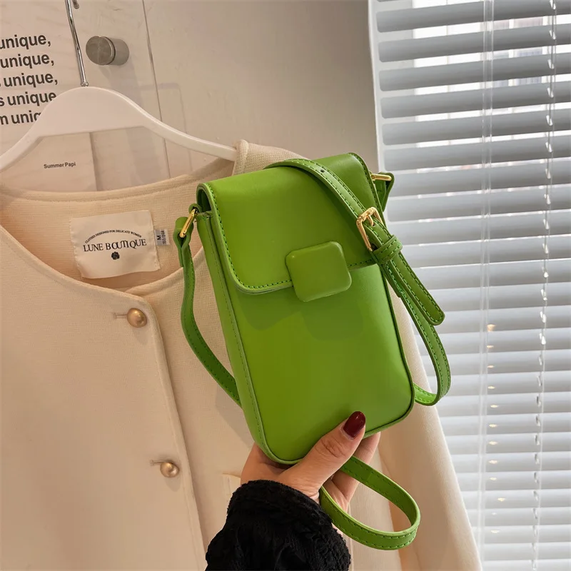 2022 New Popular Women Mobile Phone Bag Mini Square Buckle Small Bag Coin Purse Shoulder Messenger Fashion Bag for Women