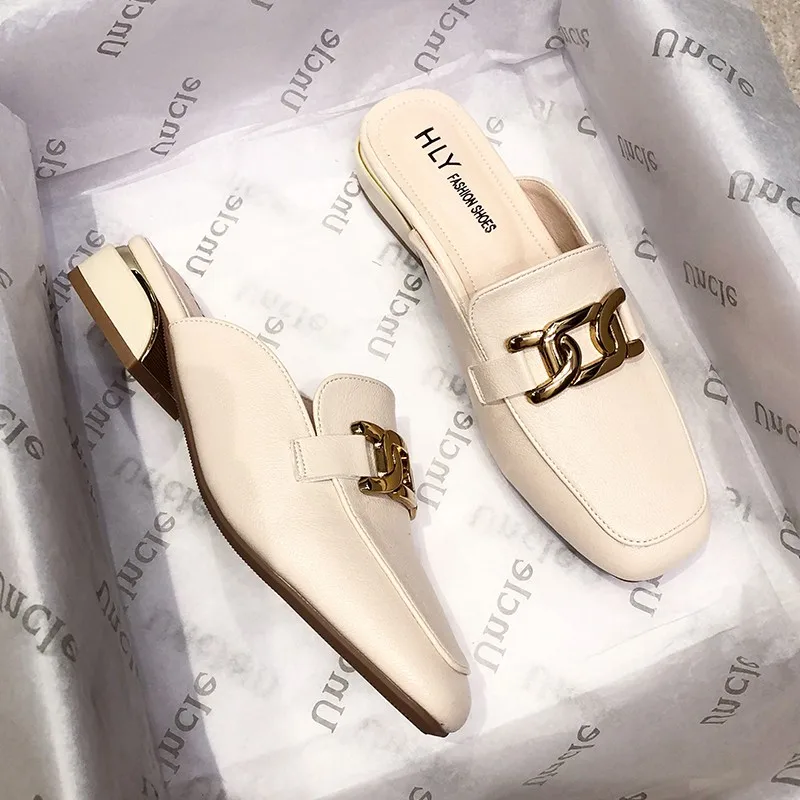 

New Style Fashionable Women Luxury Shoes Brand Slippers Fashion Round Toe Bowknot Baotou Straw Plaited Article Popular Slippers