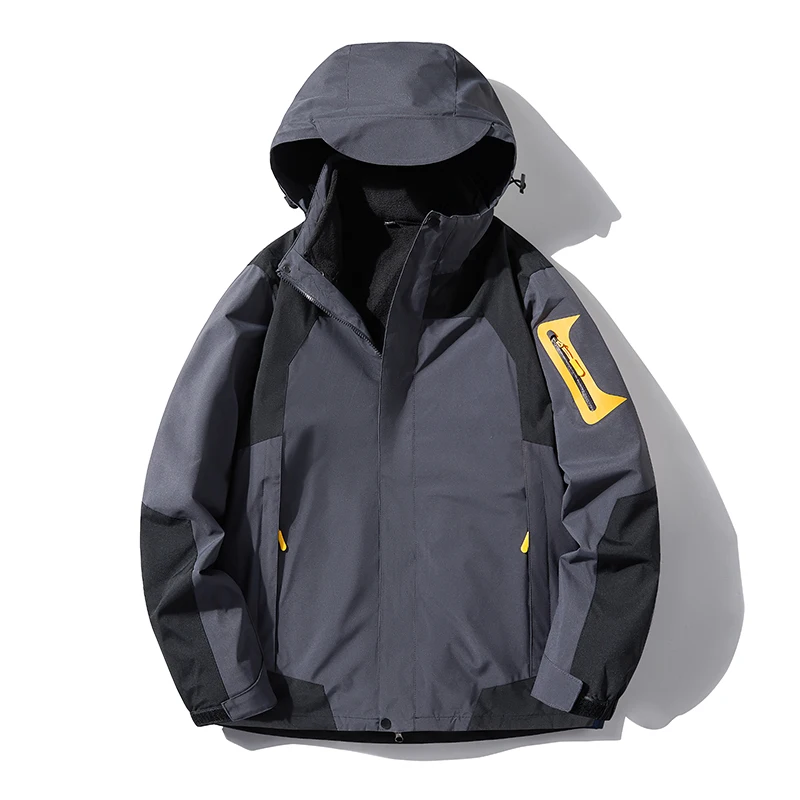 

Men's Hiking Climbing Camping Fleece Windbreaker Women's 3 In 1 Winter Jackets Waterproof Windproof Warm Interchange Jacket