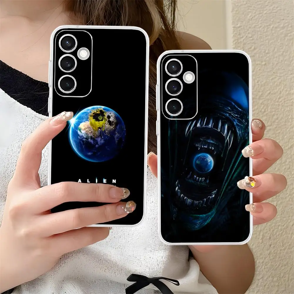 Alien Earth Mobile Cell Phone Case for Samsung Galaxy S25 S24 S23 S22 S21Plus FE Ultra Clear Colorful Cover Cover Pretty