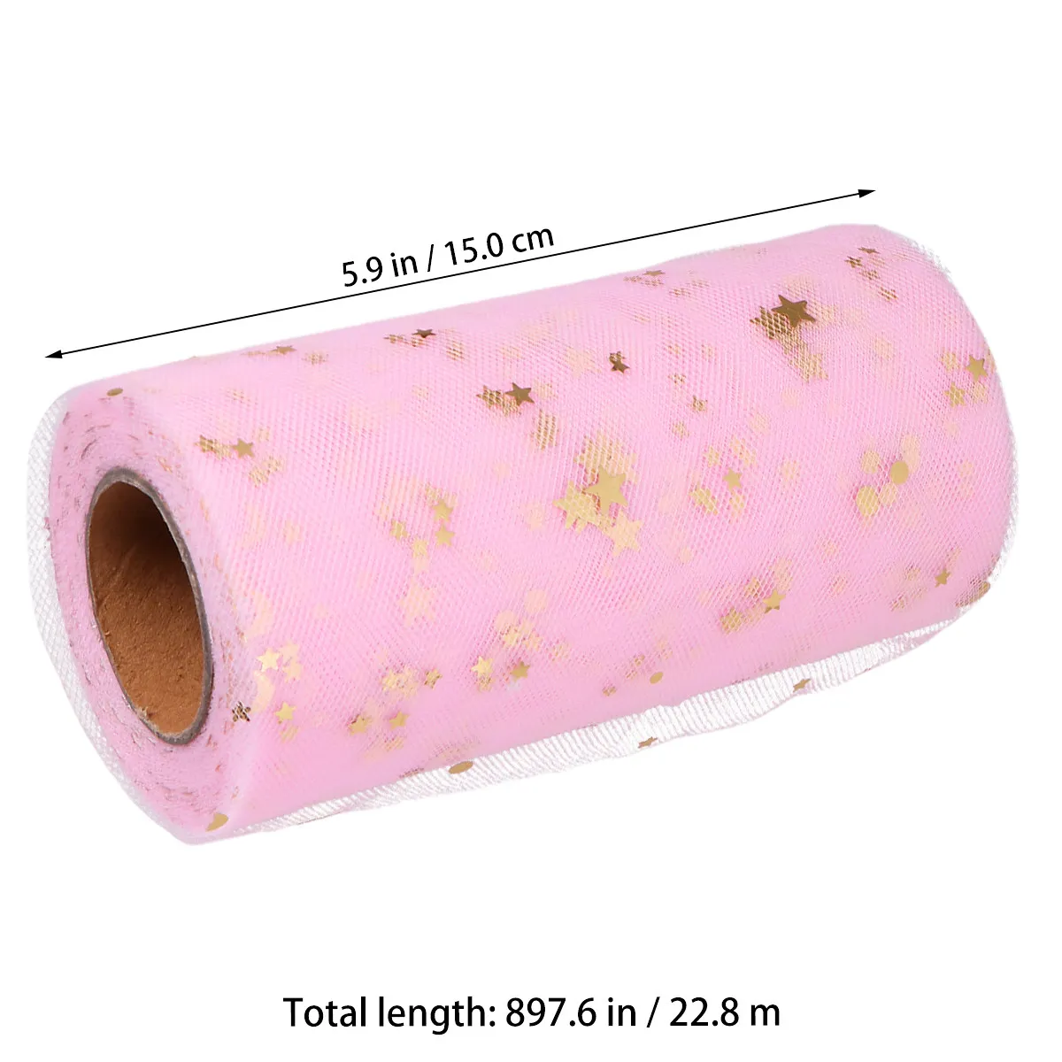 Sequins Gauze Table Skirt Light Pink 2280x15cm Party Wedding Desk Decoration Long-Lasting Fashion Table Skirt Cover