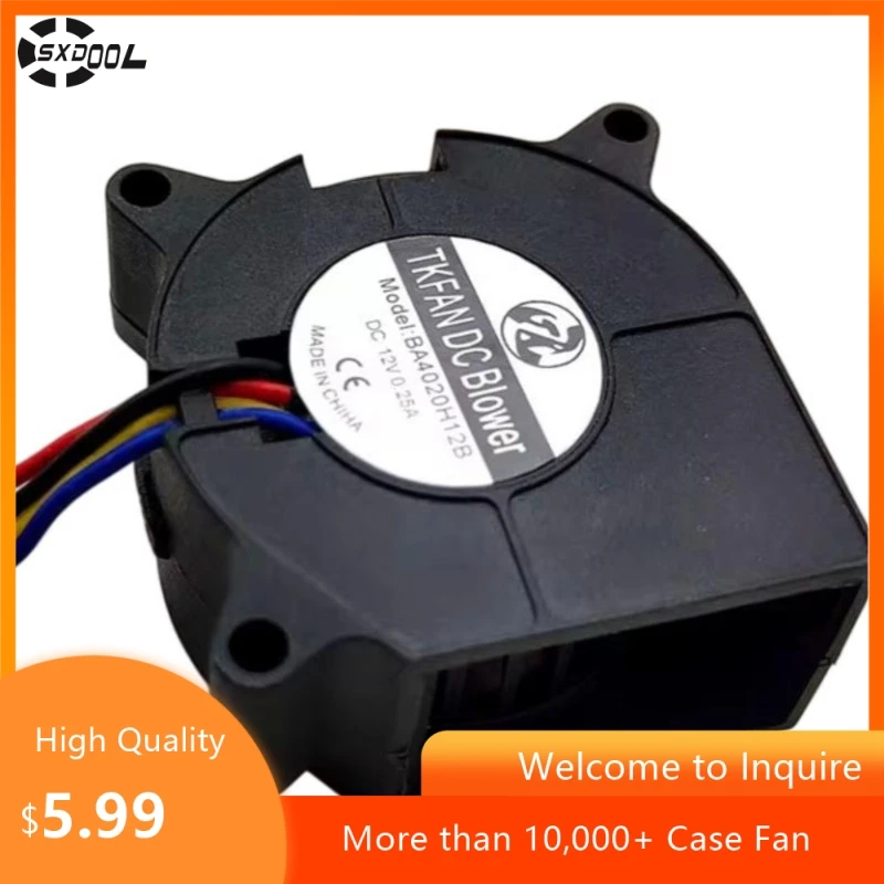 

Для BA4020H12B 40x40x20 мм DC 12 В 0,25 А промышленный вентилятор с двойным шарикоподшипником