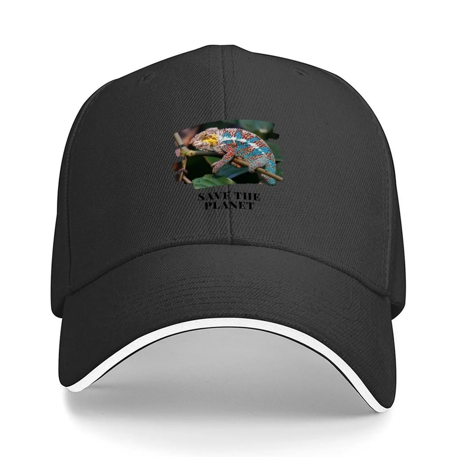 

Hello From the Wild Chameleon. Save the Planet! Baseball Cap Fashion Beach beach hat Sunscreen Golf Hat Girl'S Hats Men's