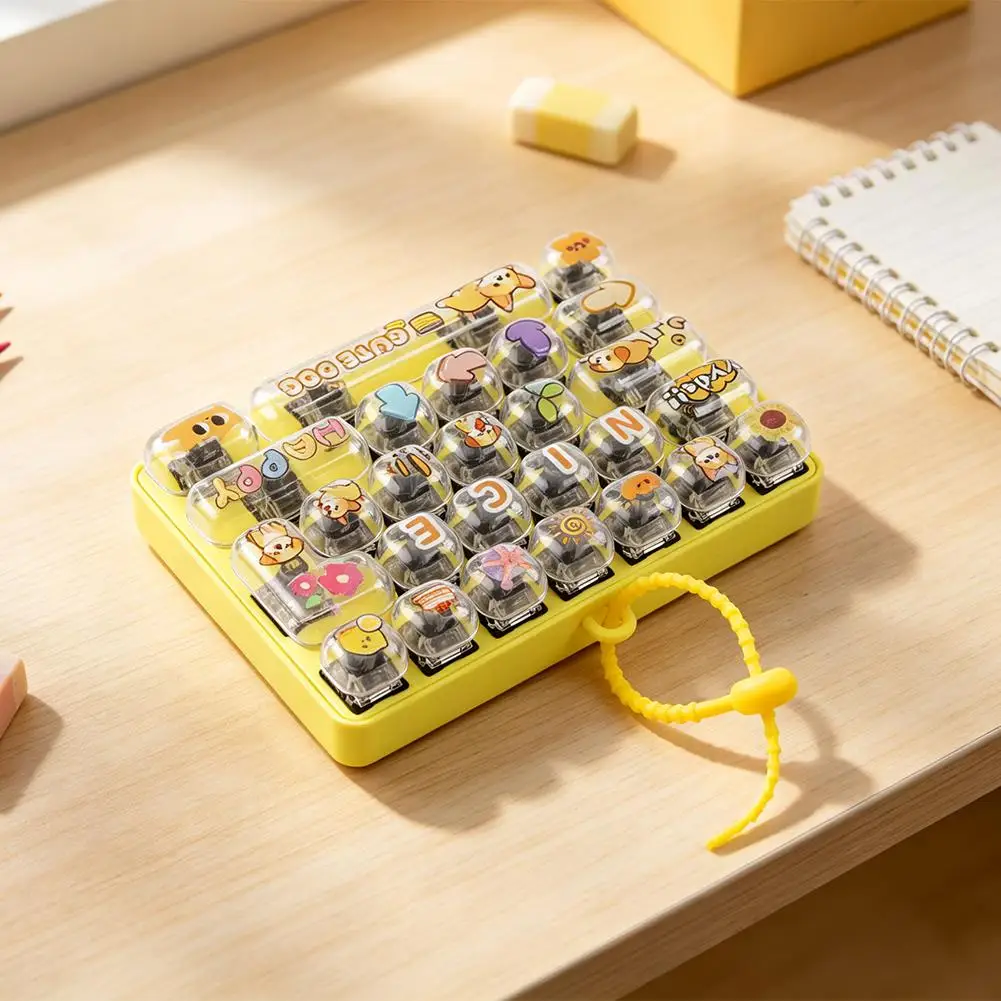 Tastatur-Schlüsselanhänger, Cartoon-Knopf-Clicker, Stressabbau-Fidget, Schulranzen-Anhänger, Charm-Anhänger, Schlüsselzubehör, Geschenk ﻿ – Detail 16