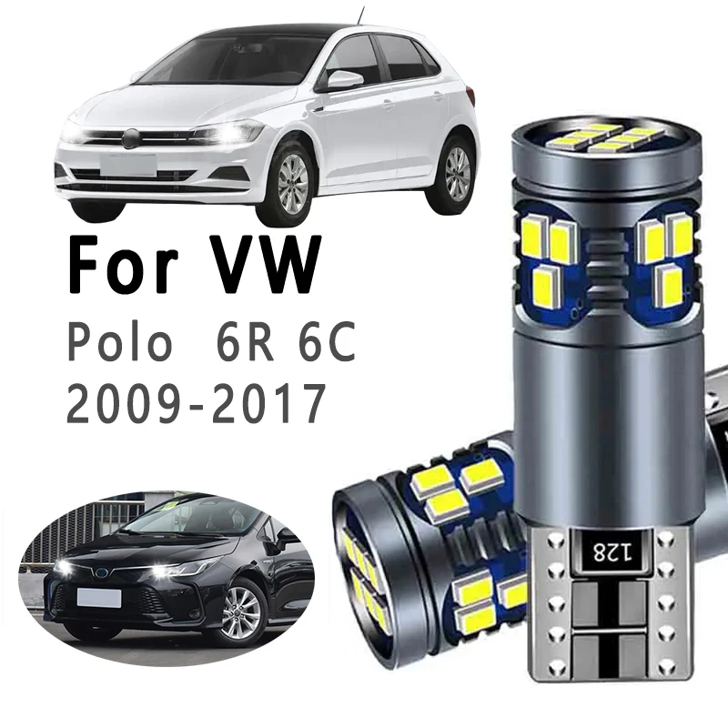 2Pcs T10 LED Bulbs Parking Lamp For VW Volkswagen Polo 6R 6C 2009 2012 2013 2014 2015 2016 2017 Car Interior Clearance Lights