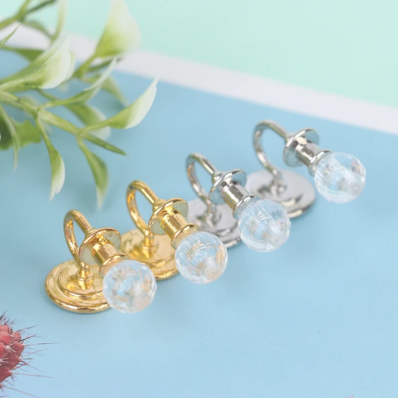 

1Pair 1:12 Dollhouse Miniature Crystal Wall Light Lamp Model Doll House Decor Accessories