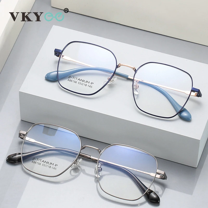 

VICKY Fashion Eyeglasses Frame Simple Metal Frame Ladies Myopia Glasses Can Be Customized Prescription Anti-blue Light Glasses