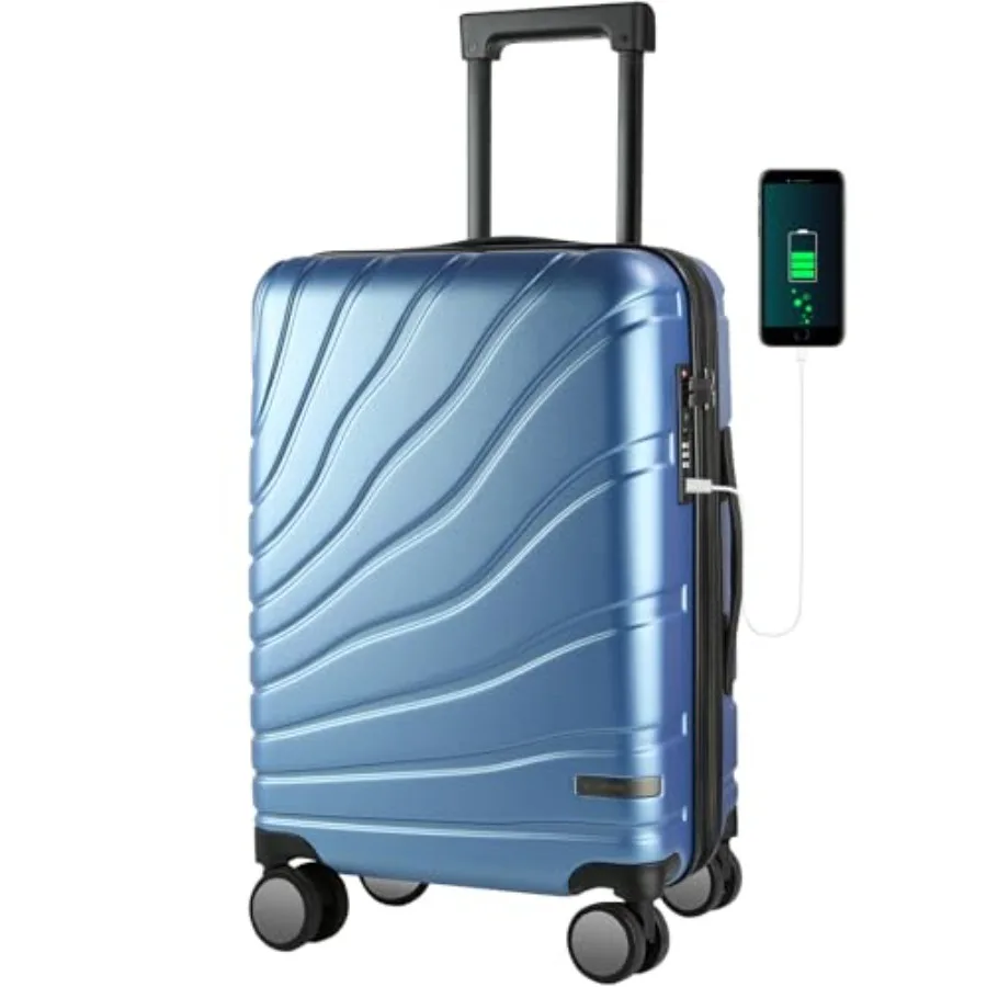

Carry On Luggage with Spinner Wheels and TSA Lock, Expandable Fashionable Hard Shell Suitcase airline approved 20 Inch Carry-On