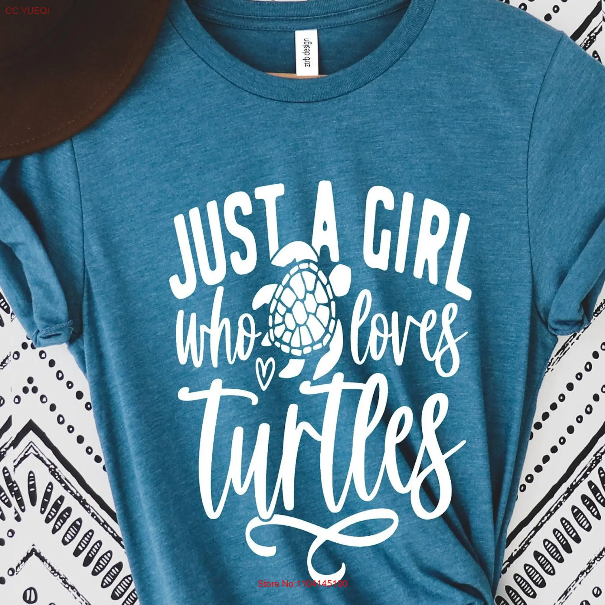 Just A Girl Who Loves Turtles Turtle T Shirt Lover PregnanT Pregnancy Reveal Mom long or short sleeves