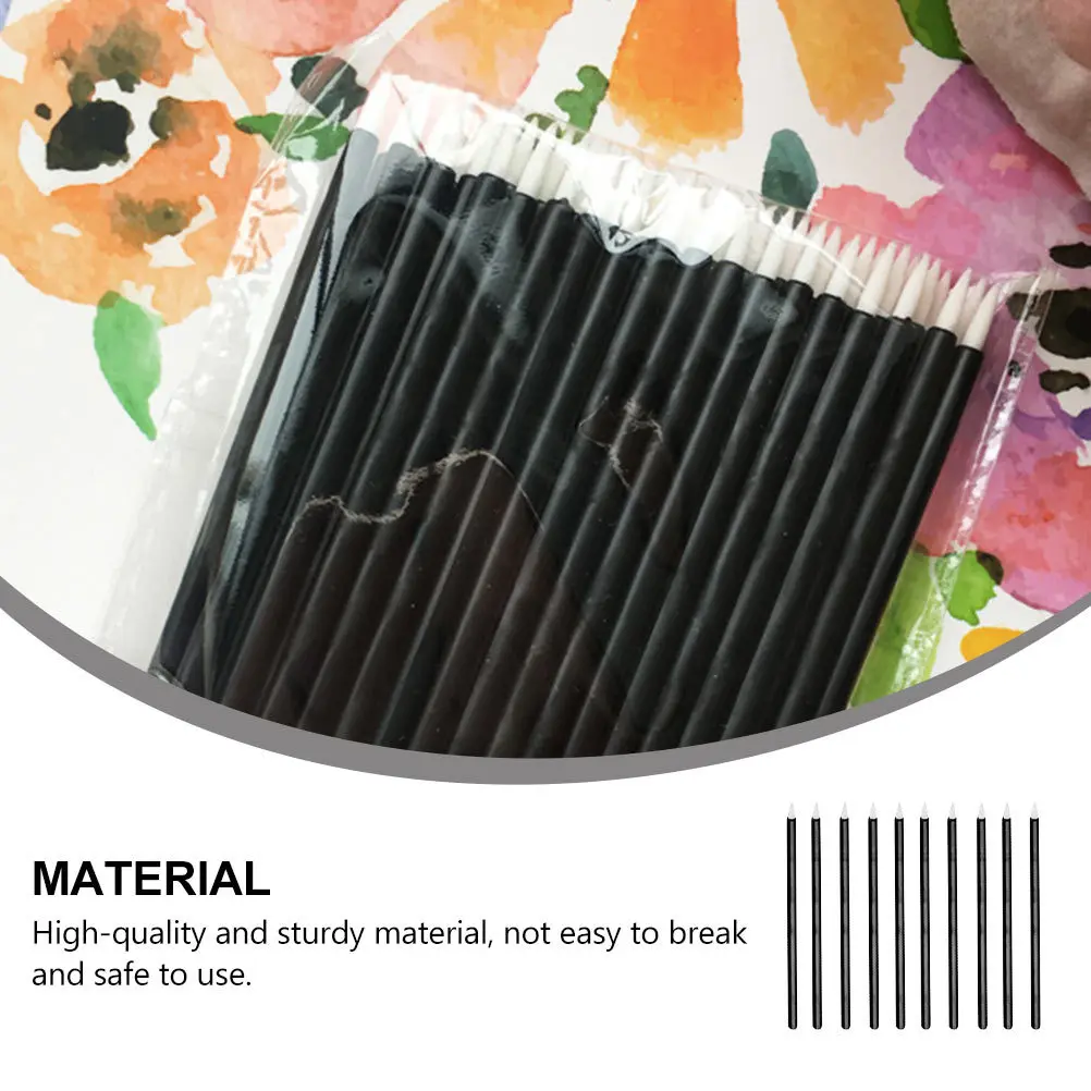 Penna per eyeliner usa e getta da 100 pezzi Testa in fibra Pratico trucco per occhi Stick portatile leggero per salone professionale e uso domestico