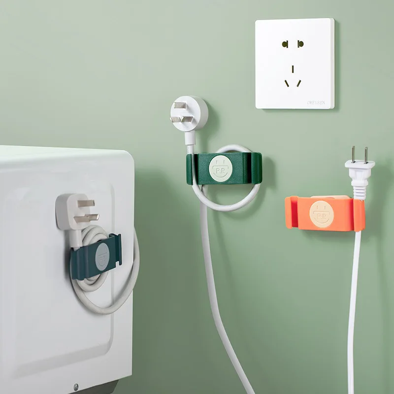 

The power cord holder can be rotated and fixed by the plug clip of the hole-free charging cord manager