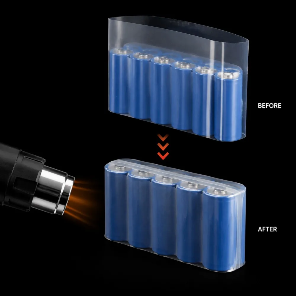 Clear PVC Of 18650 Battery Packs Cable Sleeve Width 30mm -300mm Insulated Protection Film Wrap Lithium Case Cable Sleeve