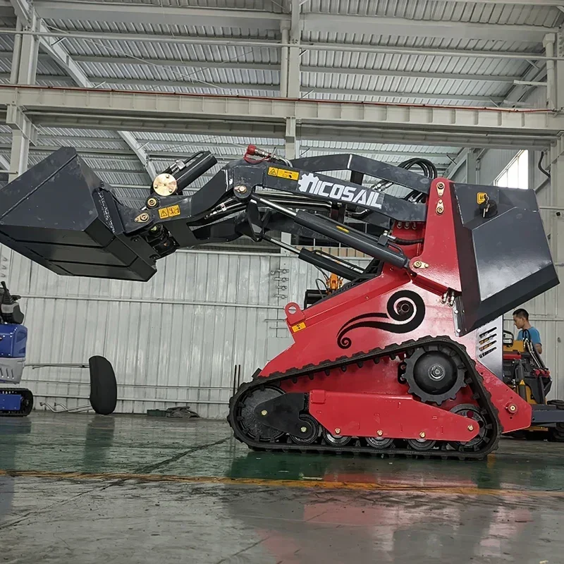 China Factory Customization Skid Steer Loader with Various Attachment Wheeled/Tracked  Mini Loader Supply Small Mini Hydraulic