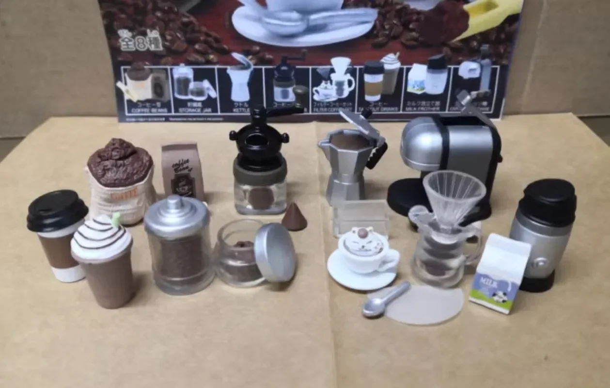 Original Genuine Gashapon Anime Figure Mini Coffee Maker Mill Miniature Item Capsule Toys Doll Decor Creative Gift