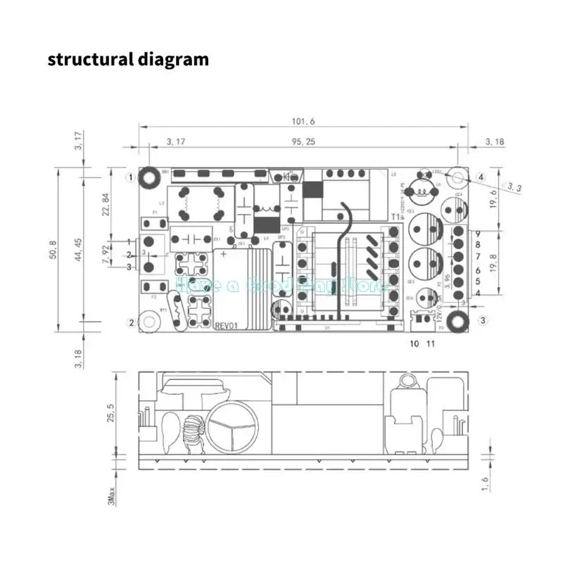 462D 225W Highly Power AC115~230V To DC12V Isolated Switching Power Module For Industrial Control & Medicals Equipment