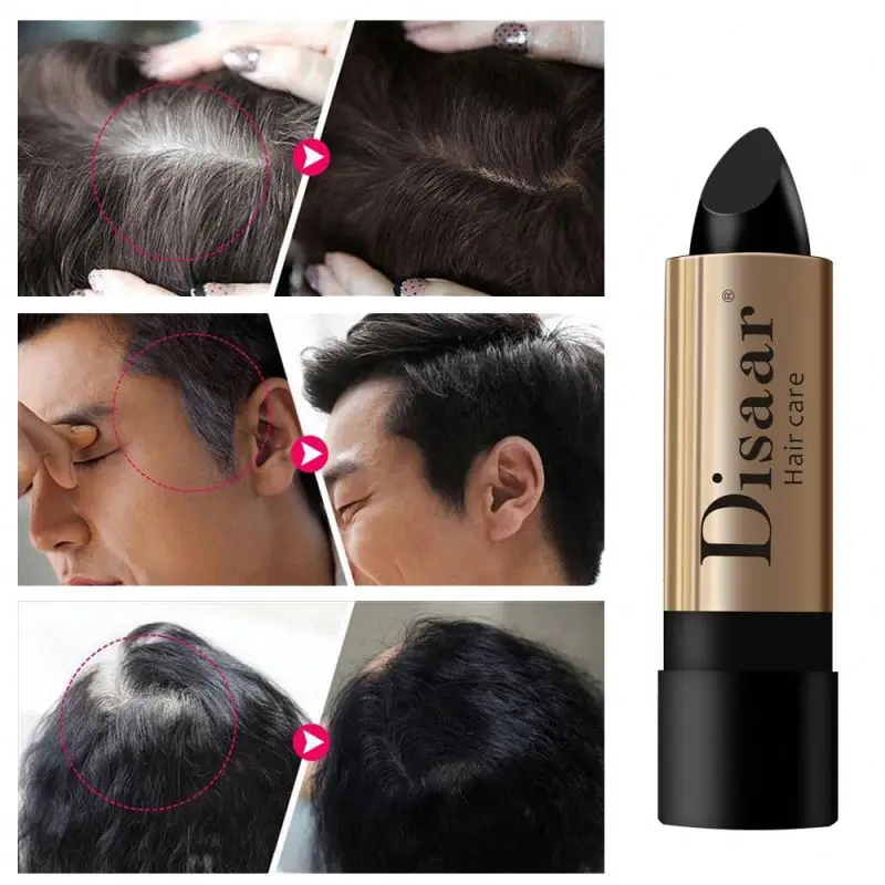 Fashion Black One-Time Hair Dye Pen Instant Gray Root Coverage Instant Hair Color Cream Stick Fast Temporary Cover Up White Hair