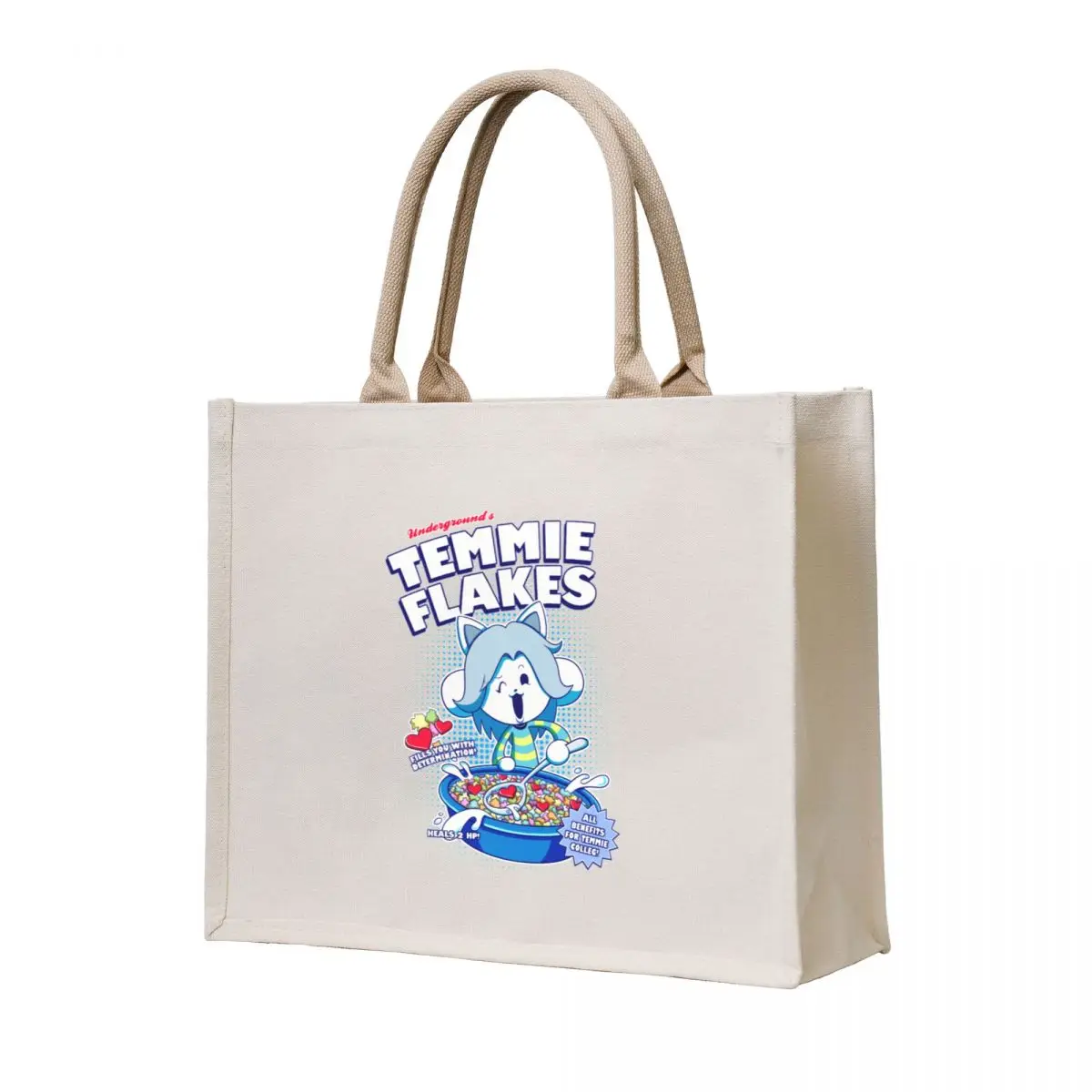 

Temmie Flakes Tote Bag shopping bag logo bag luxury women Eco large size bags