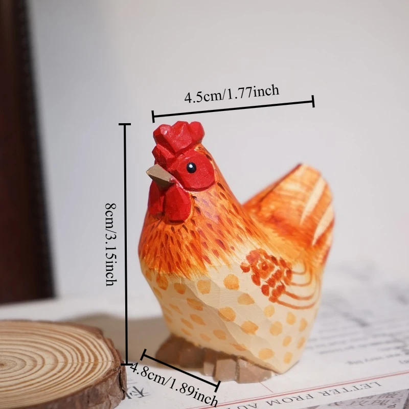 مزرعة الديك والدجاجة اليدوية الخشب النحت الريف تحت عنوان مكتب مكتب منزلي ديكور مجموعة DIY المشهد المنمنمات حلية