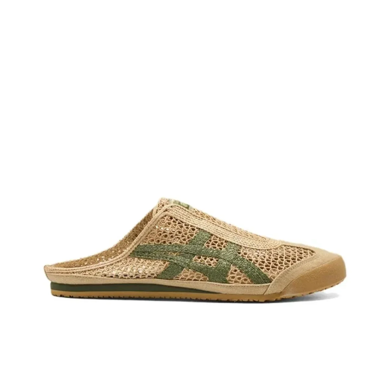 Onitsuka Tiger MEXICO 66 Sabot Breathable and Lightweight Low-top Semi-slippers Unisex Green