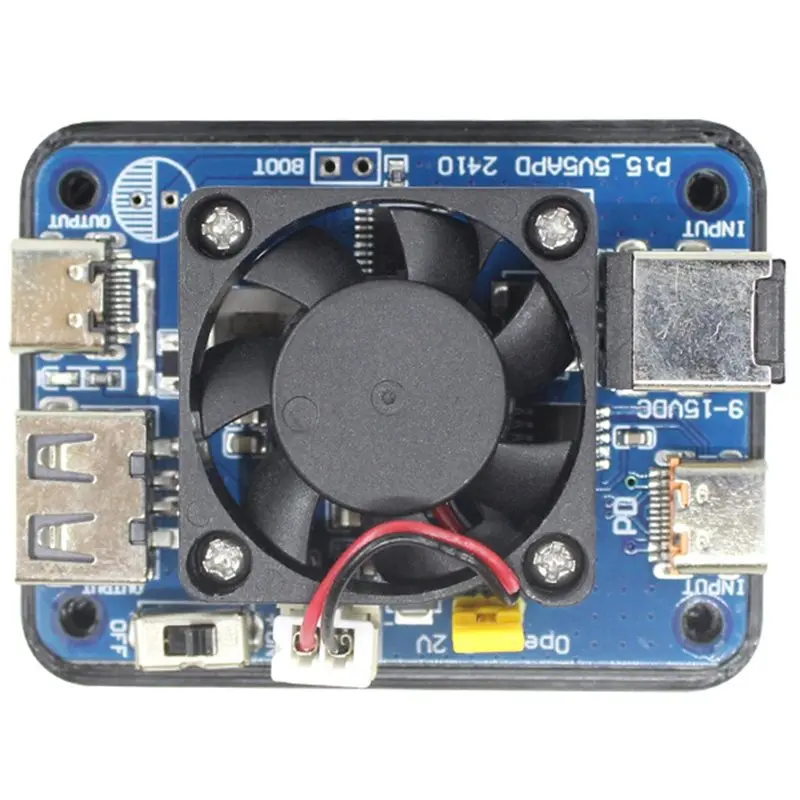 DTB7 5V5A PD Power Module USB-C Dual Port for Raspberry Pi 5, 9-15V to 5V Power Supply, USB-C