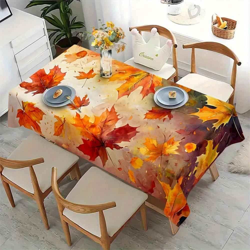 Maple leaf pattern tablecloth - suitable for picnics, camping, weddings, parties, festivals