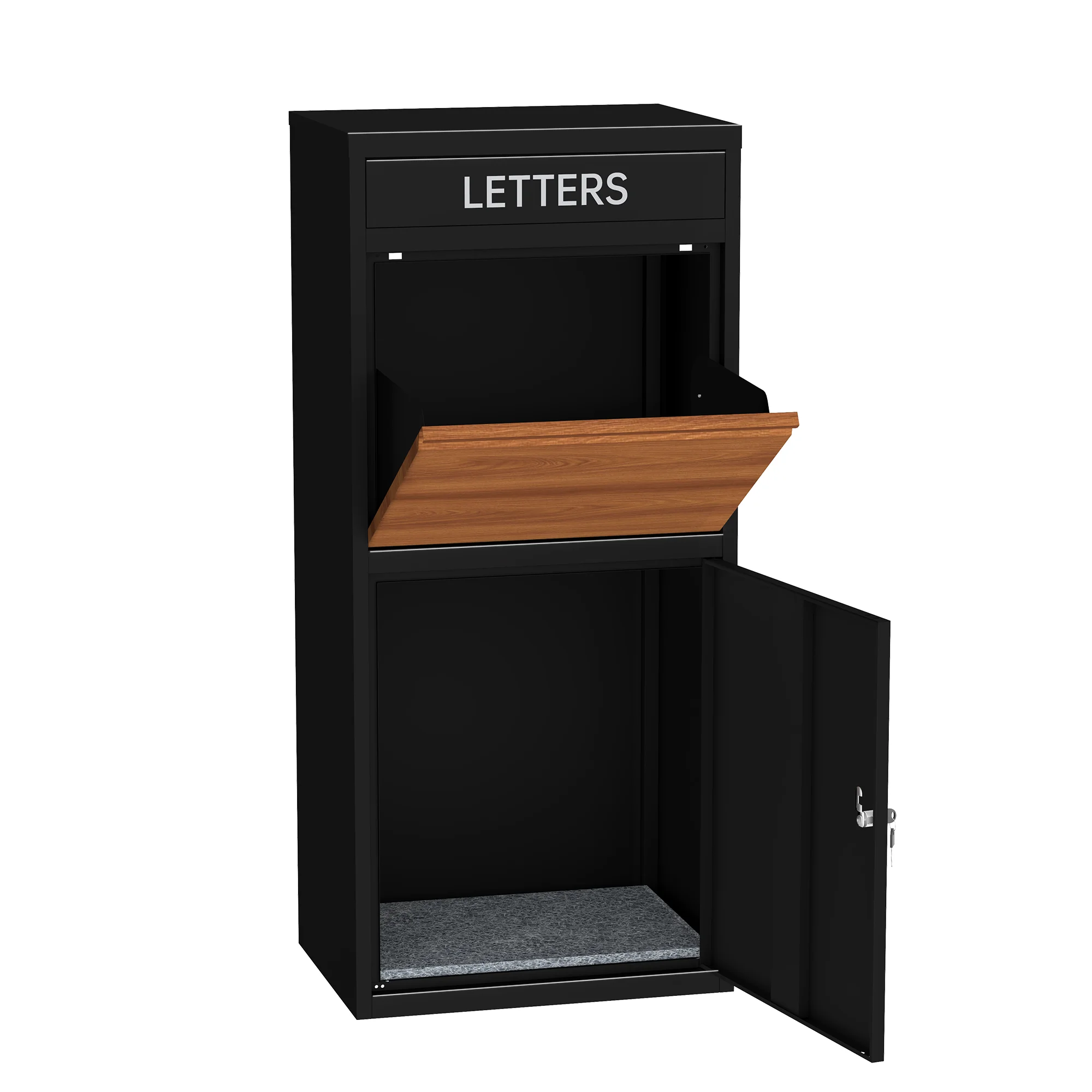 

Standing Drop Box Modern Mailbox Metal Outdoor Anti-theft Parcel Mailbox Garden Letterbox Parcel Letter Box for Home Porch