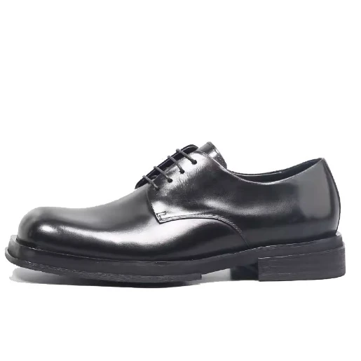 Zapato de oficina diario para hombre, zapatos Derby clásicos de cuero para hombre, zapatos casuales británicos, mocasines planos con punta redonda y ribete Goodyear