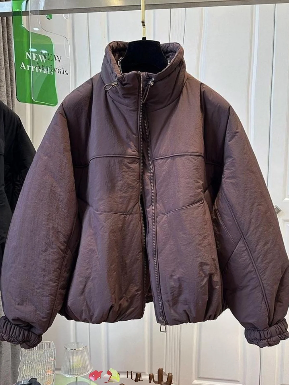 

Премиум Dstring Collar ort Cotton Jaet Женская верхняя одежда Зимняя утягивающая повседневная одежда из полиэфирного волокна Легкий вес