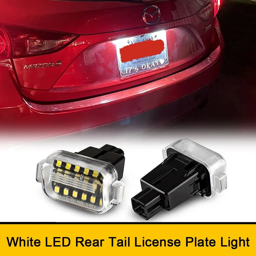

2x Free Error LED Rear Tail License Plate Lights For Mazda 6 GJ1 GL Atenza 3 Hatchback 5-Door Reverse Stop Lamp 6000K Backlight