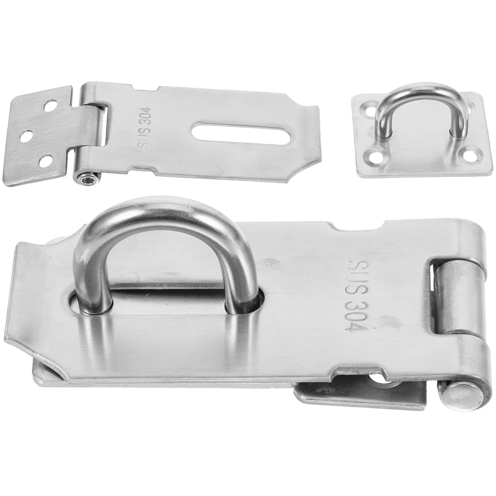 

2pcs Stainless Steel Door Lock 304 Grade Heavy Duty Shed Latch Padlock Hardware Farm Sliding Locks Door Latches