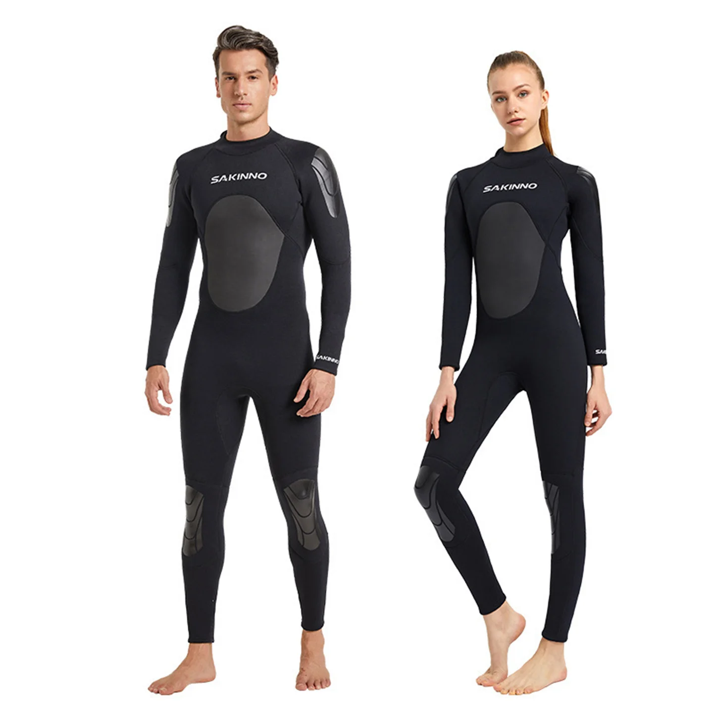 

3MM Neoprene Wetsuit Men And Women'S Long Sleeve One-Piece Scuba Diving Suit For Surfing Snorkeling Winter Thermal Swimsuit