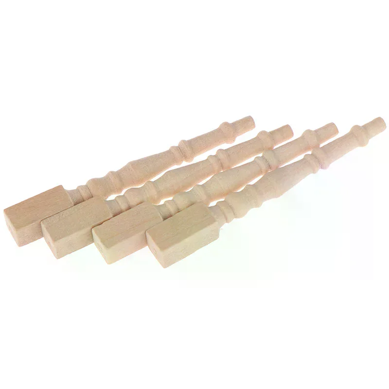 1:12 دمية مصغرة كرسي خشبي الجدول الساق DIY اكسسوارات أثاث اللعب #6