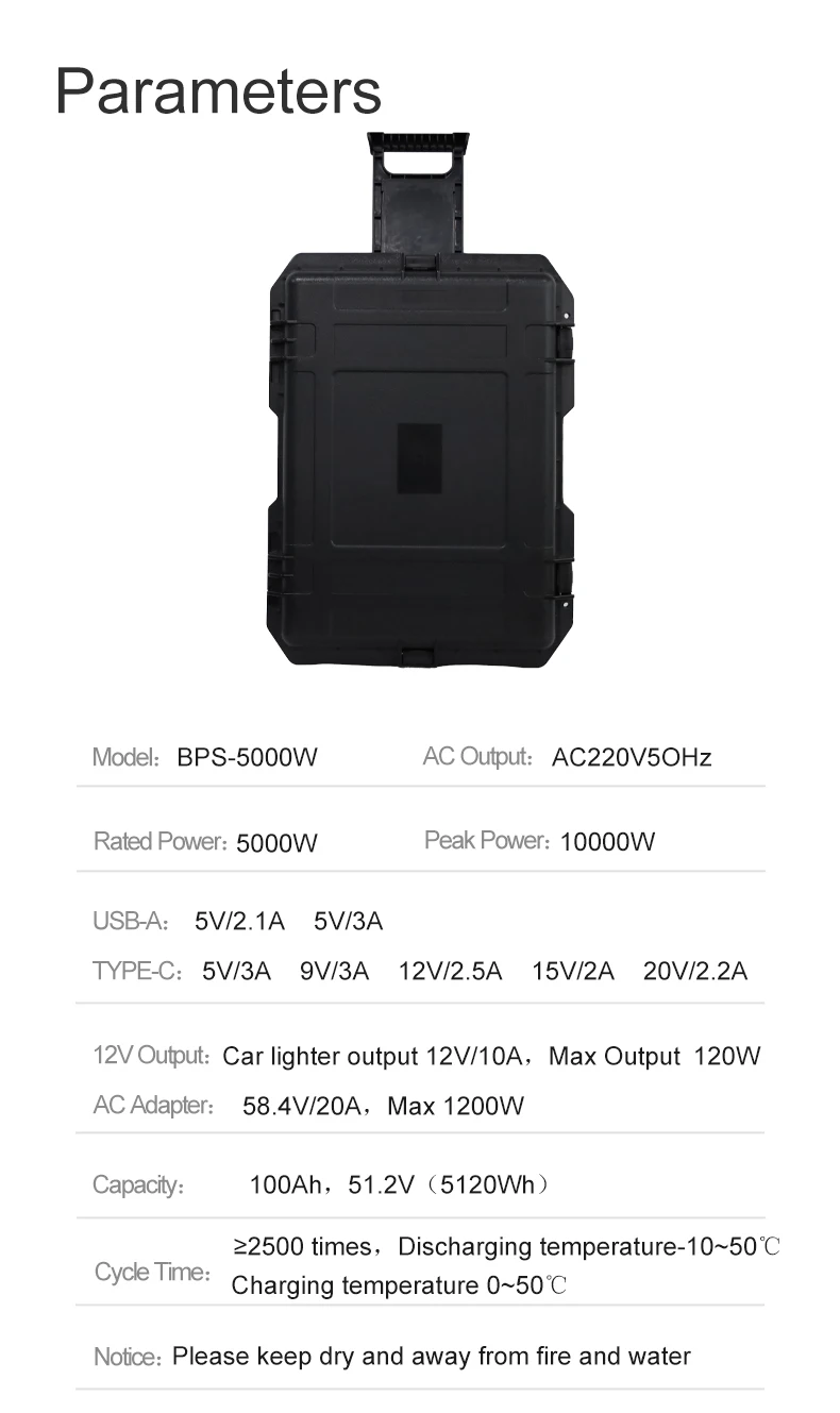 Outdoor Camping 3KW 5KW Powerful Solar Power Station 2000W 3000W Solar Generator 5000W Portable Power Station