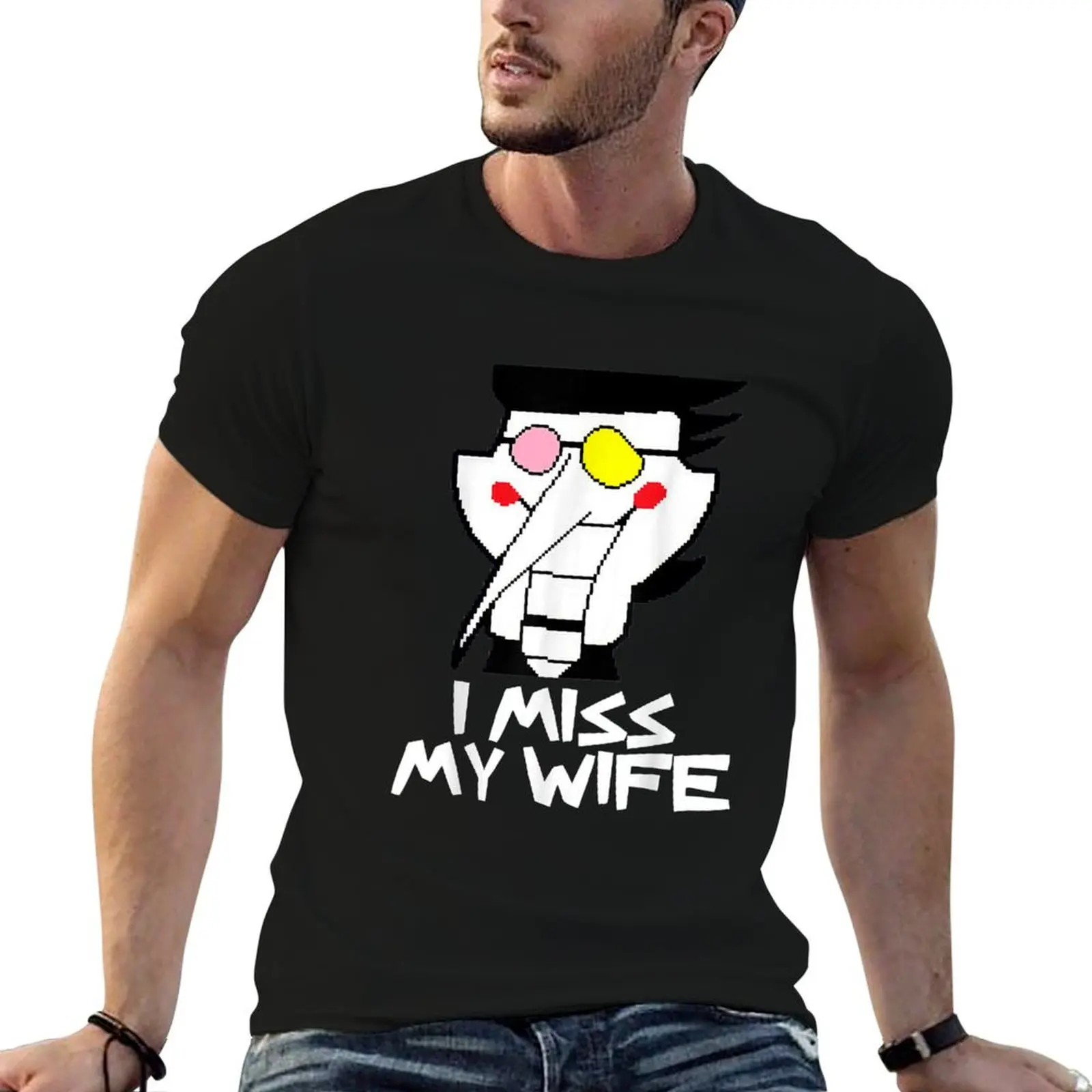 I miss my wife - meme Funny T-Shirt Festival Casual Short Sleeve