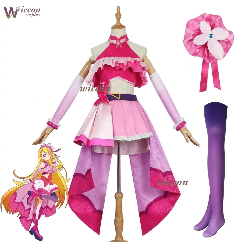 Disfraz de Cosplay de Mariposa Cure, Vestido Rosa Adorable, Disfraces de Anime, Vestido Kawaii para Eventos de Cosplay y Navidad, Cosplay para Mujer Adulta