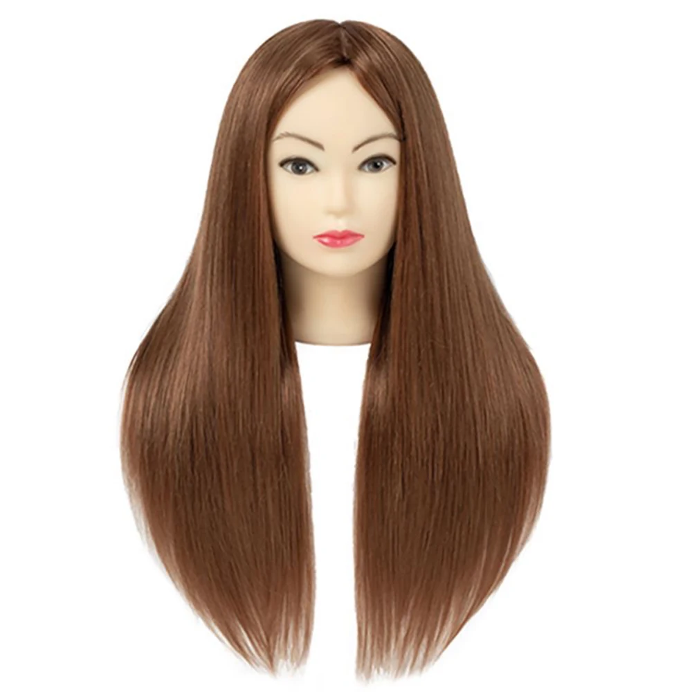 Modelo de cabeza de Cabello 100% auténtico, se puede planchar, rizar, teñir, cabeza de muñeca hermosa, cabello genuino, cabeza de modelo de cabeza falsa.