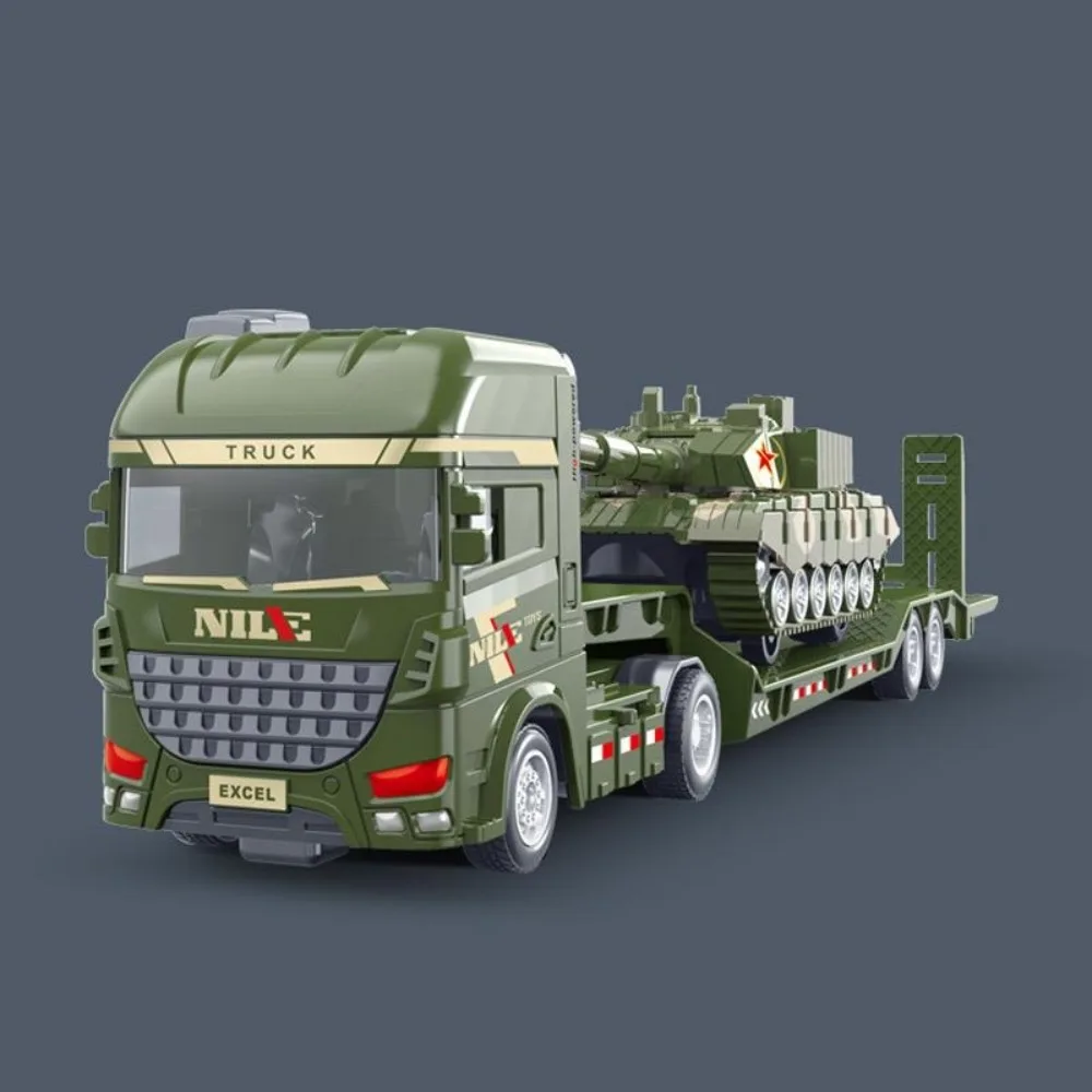 

Durable 1/50 Scale Construction Vehicle Toy Semi-carrier Gifts ​Interactive Engineering Toys Alloy Transporter Car Toys for Kids