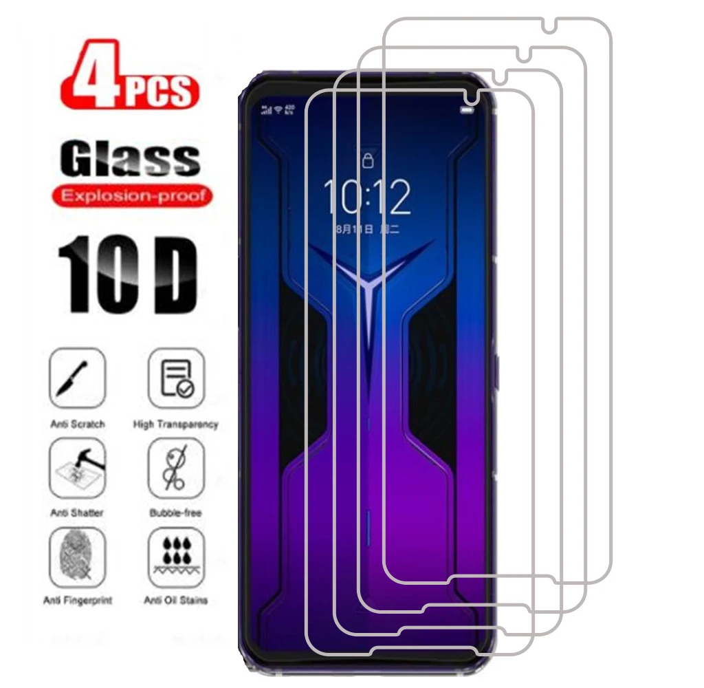 4PCS For Lenovo Legion 2 Pro Tempered Glass Protective ON Legion Duel 2 Legion2 2Pro 6.92NCH Screen Protector Phone Cover Film