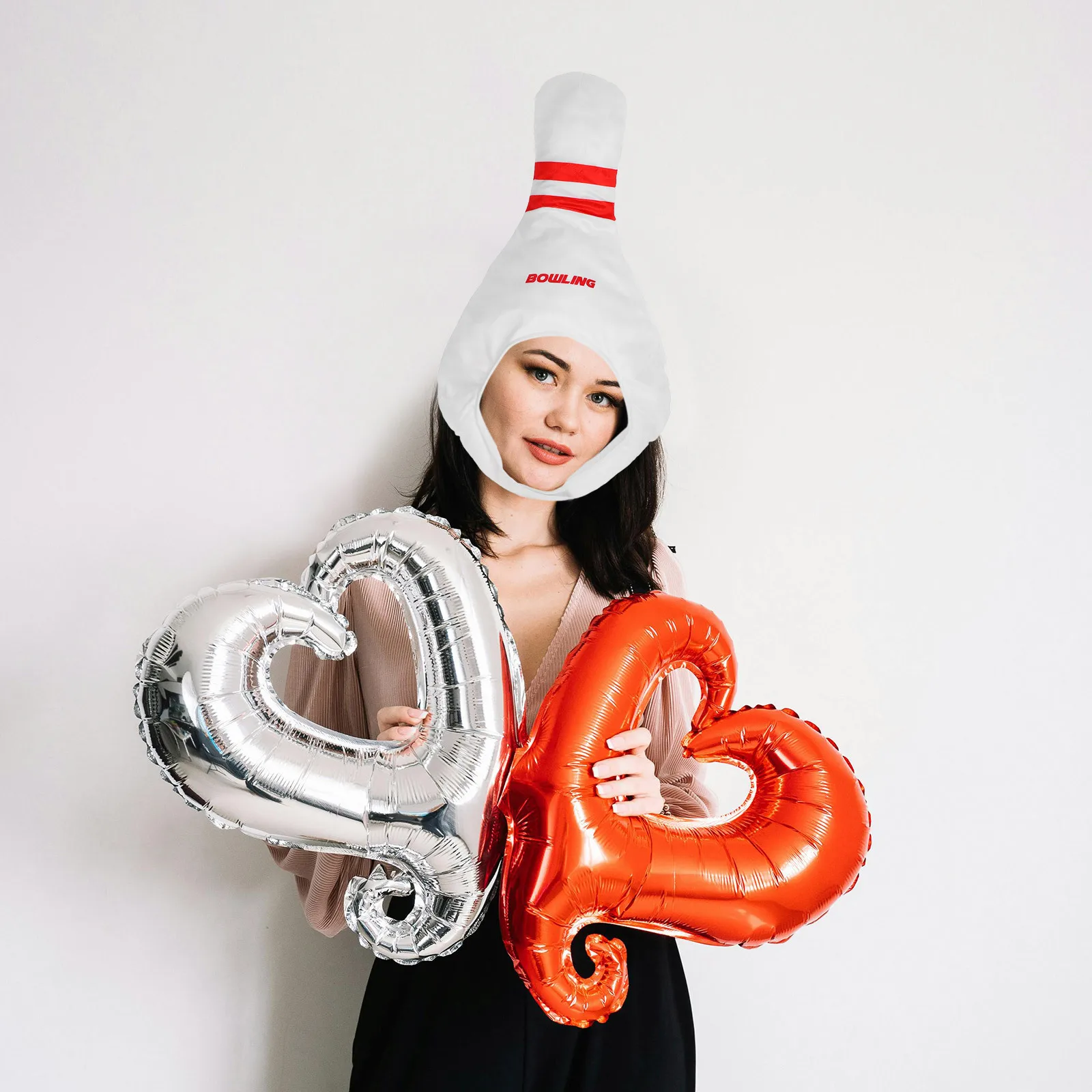 

Funny Party Hat Bowling Pin Style Adult Costume Headgear Cute Themed Accessory for Carnival Halloween Celebration Decor